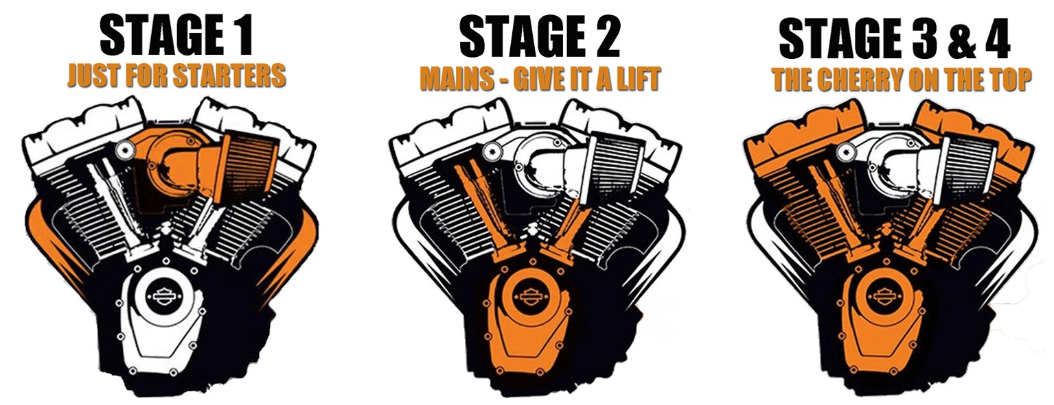 Harley Stage 1 2 3 4 Performance Upgrades Sac Raging Bull