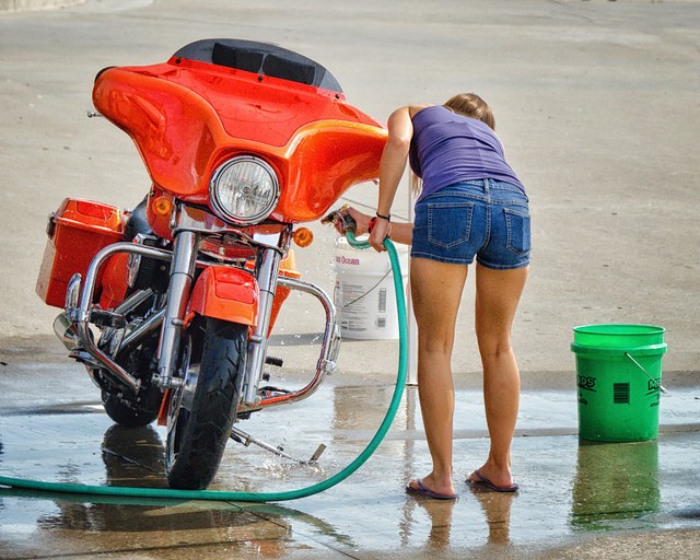 Caution when washing your bike